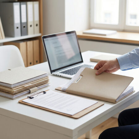 Administrative Dienstleistungen und Backoffice-Unterstützung im strukturierten Büroalltag.